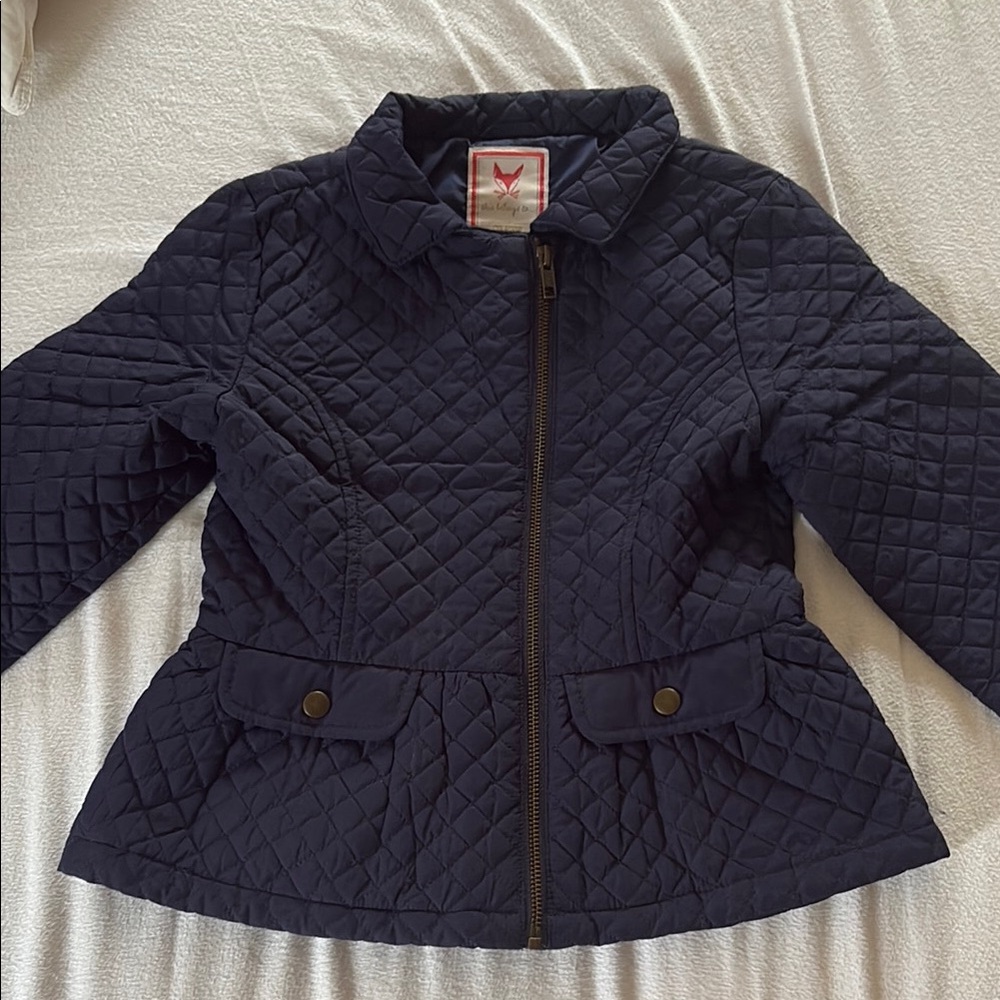 Gymboree Quilted Dark Navy Zip Jacket